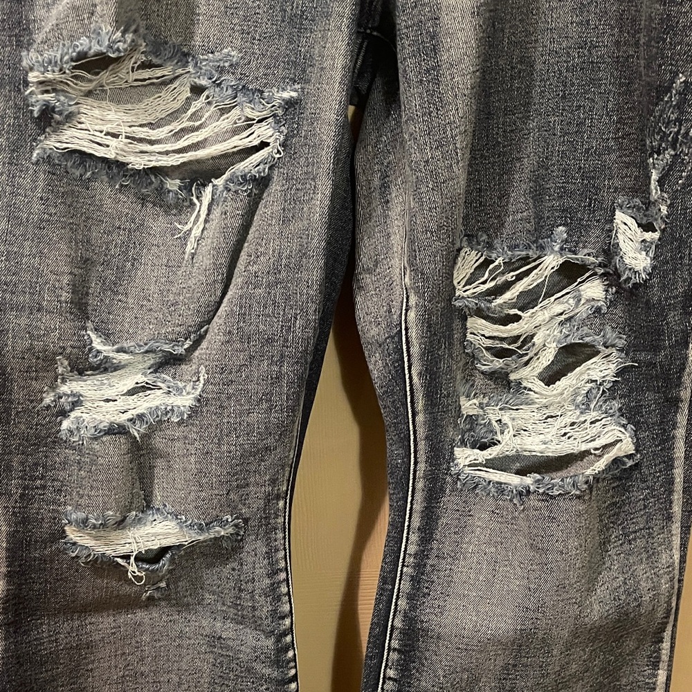 NWT Judy Blue Dark Wash Boyfriend fit High Waisted Distressed Jeans, Size 20W - Picture 3 of 8